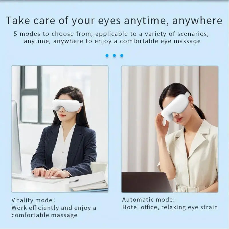 Eye Massager with Heat and Vibration Rechargeable Eye Relaxation Mask - 4