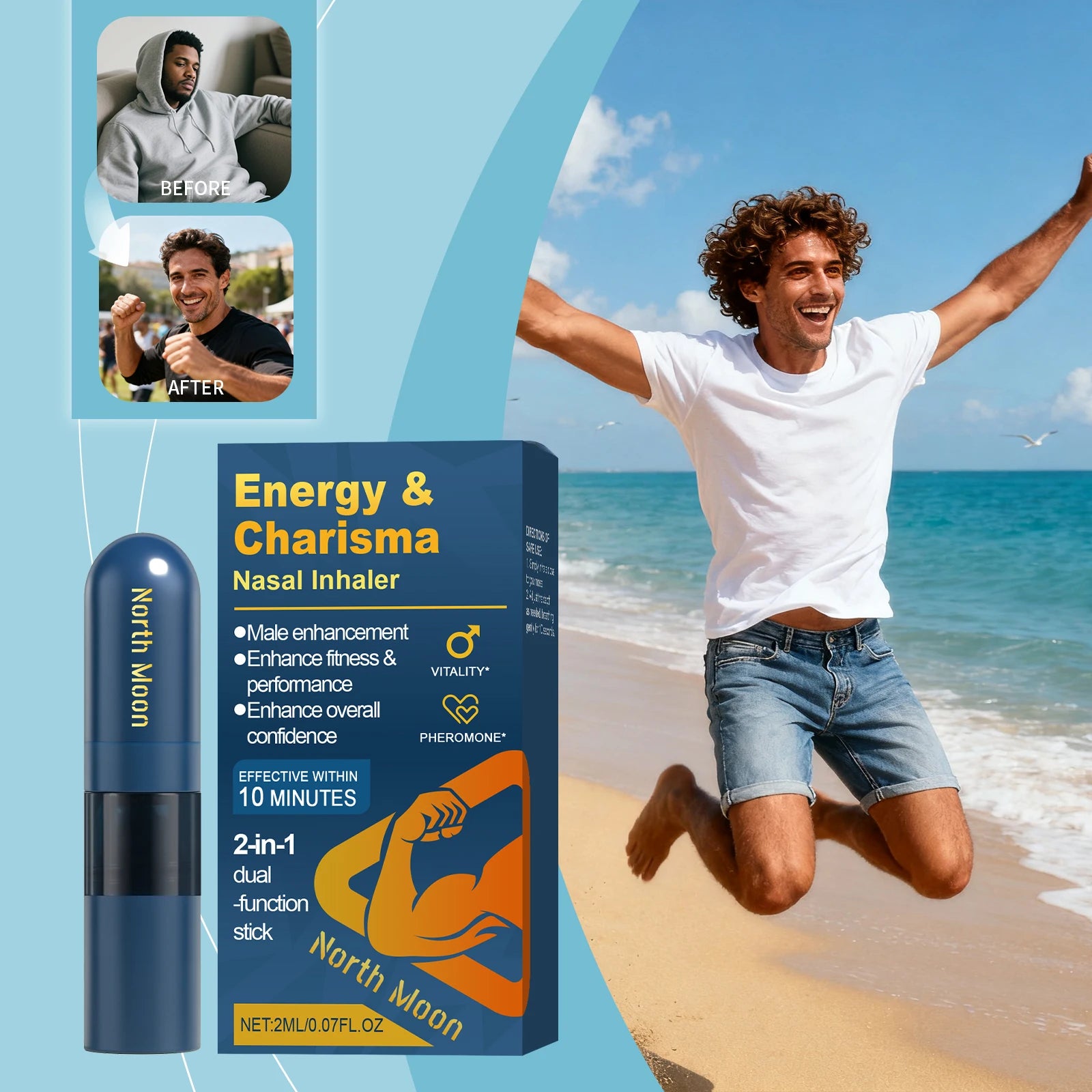 Men Nasal Inhaler Vitality And Charisma Daily Care Stick - 3
