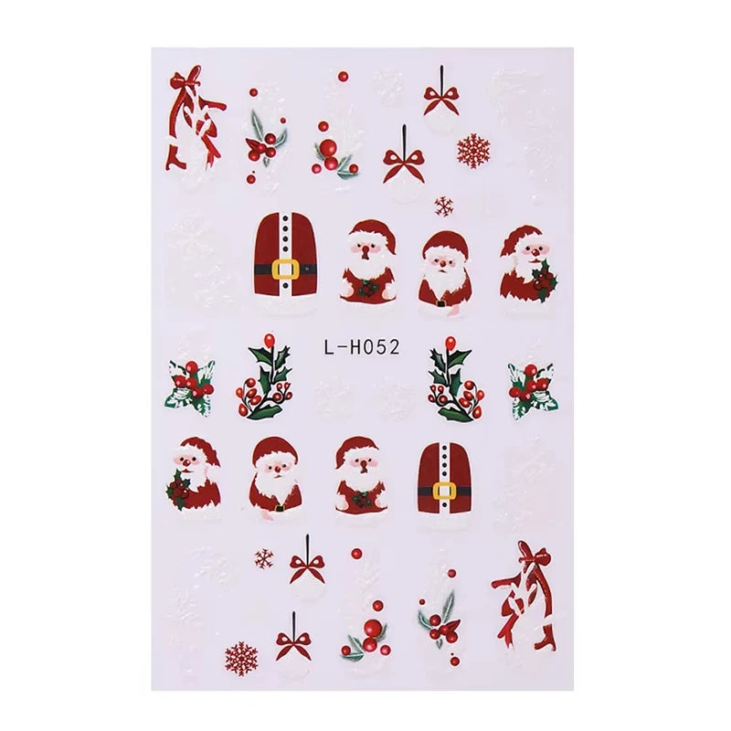 Christmas Nail Stickers Winter Nail Art Decals - 15