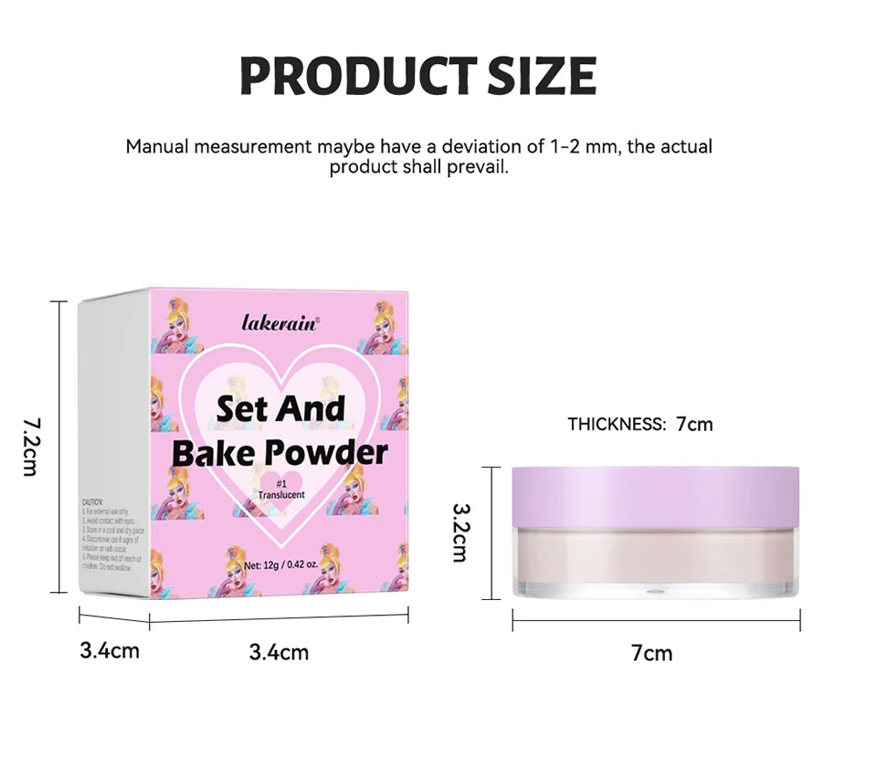 Matte Setting Powder and Face Baking Powder for Long Lasting Makeup - 15