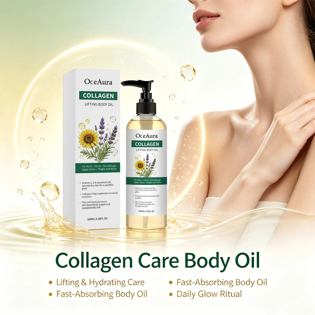 Collagen Body Oil Skin Tightening Moisturizer for Dry Rough Skin