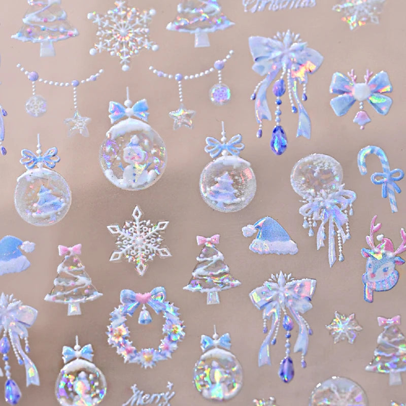 Christmas Nail Stickers Winter Nail Art Decals - 33