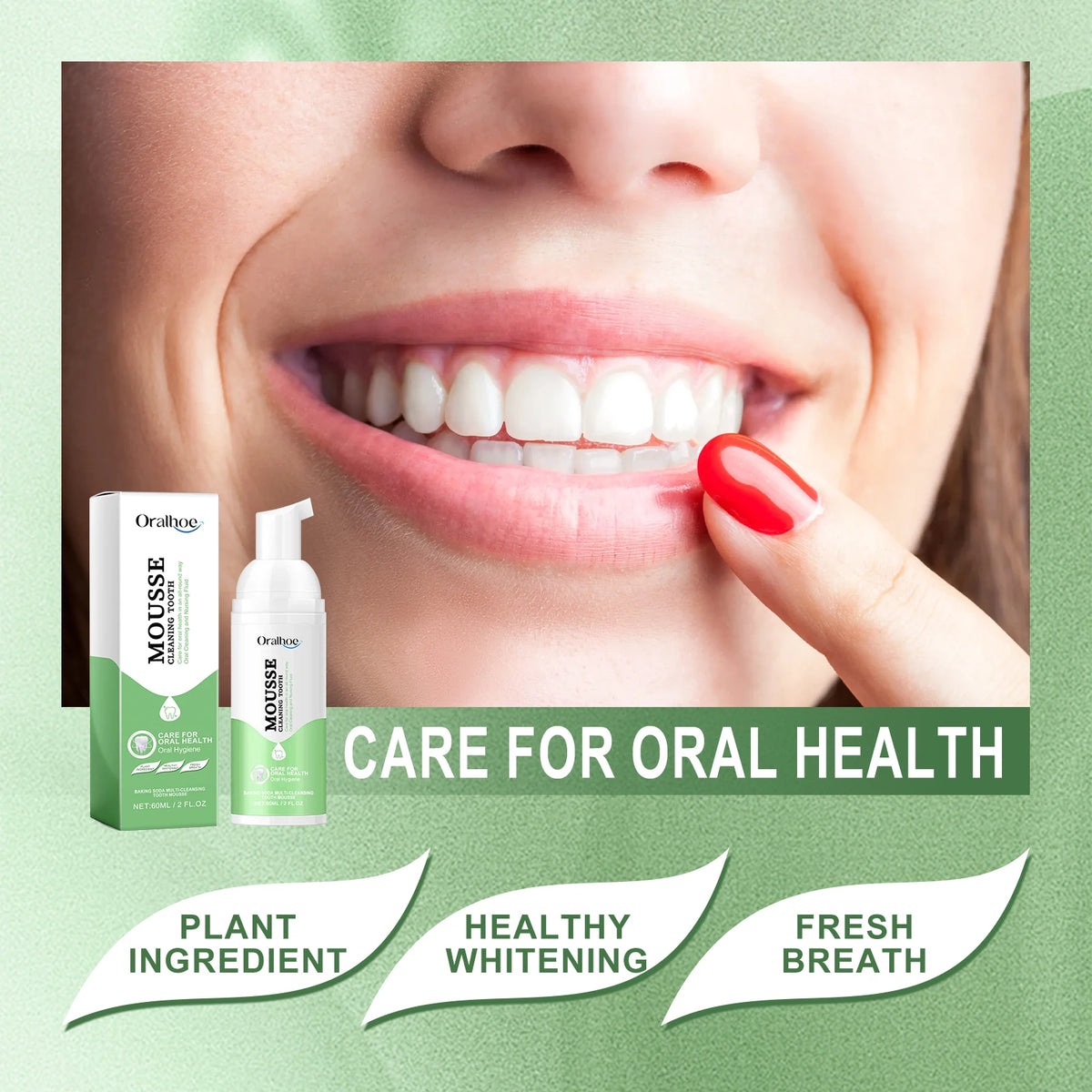 Whitening Foaming Toothpaste Teeth Cleaning Mousse