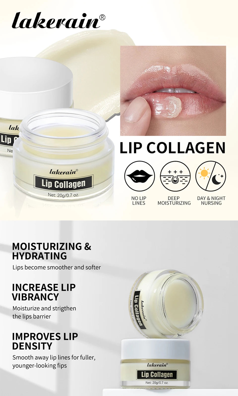 Collagen Lip Mask and Moisturizing Lip Treatment