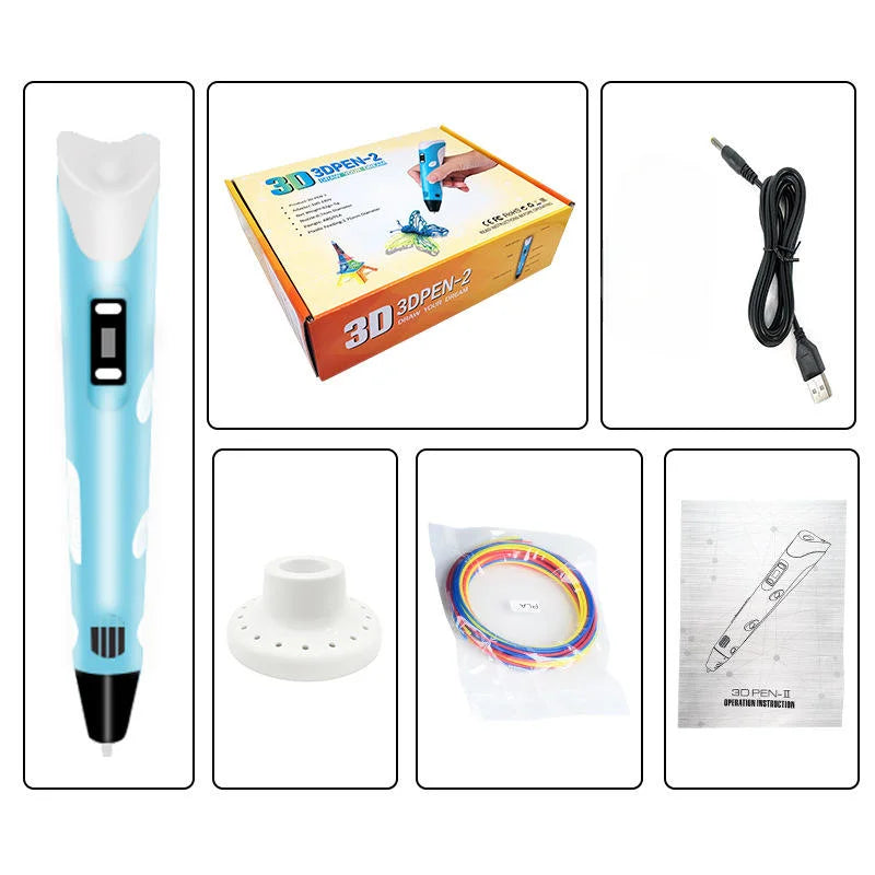 3D Printing Pen Kids DIY Drawing Pen 3D Art Craft Tool
