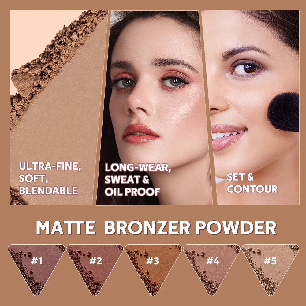 Matte Bronzer Powder Face Contouring Makeup