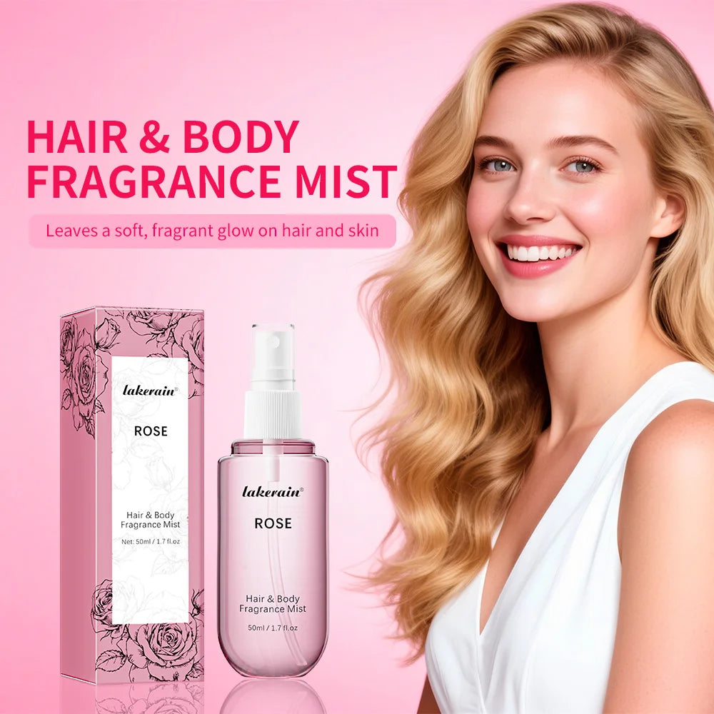 Vanilla and Rose Fragrance Mist Body Spray for Hair and Skin