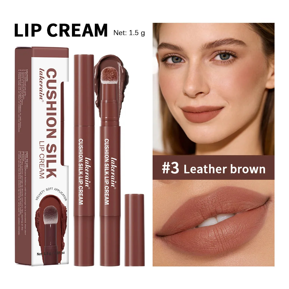 2 in 1 Air Cushion Lip Cream and Blush Waterproof Matte Lip Tint