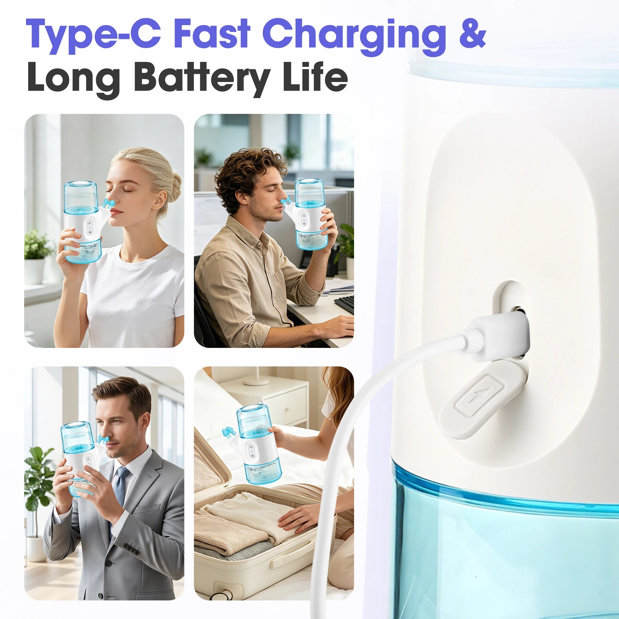 Electric Nasal Irrigator and Sinus Rinse Nasal Cleaner - 11