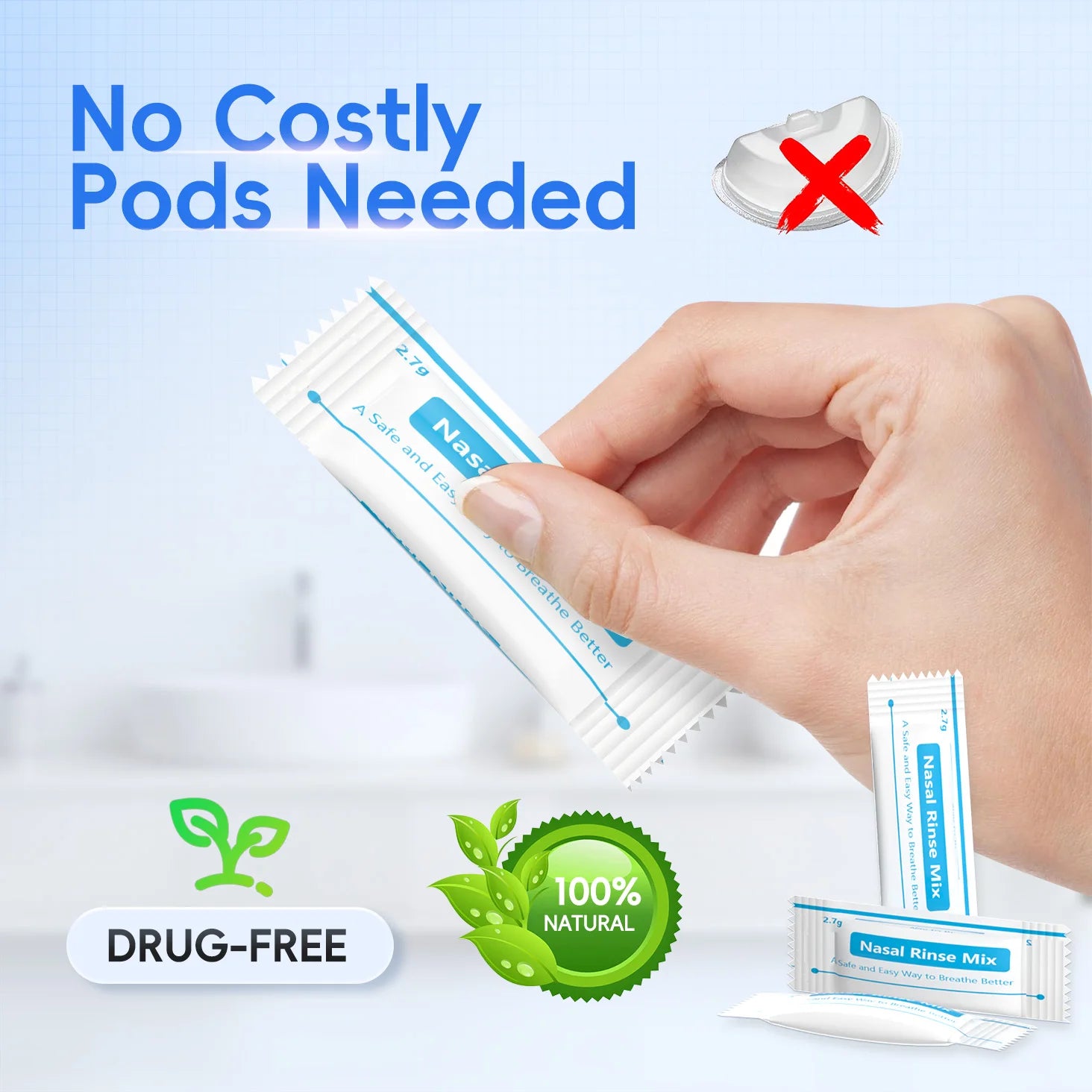 Portable Water Flosser and Sinus Irrigator Oral Nasal Cleaning Kit - 18