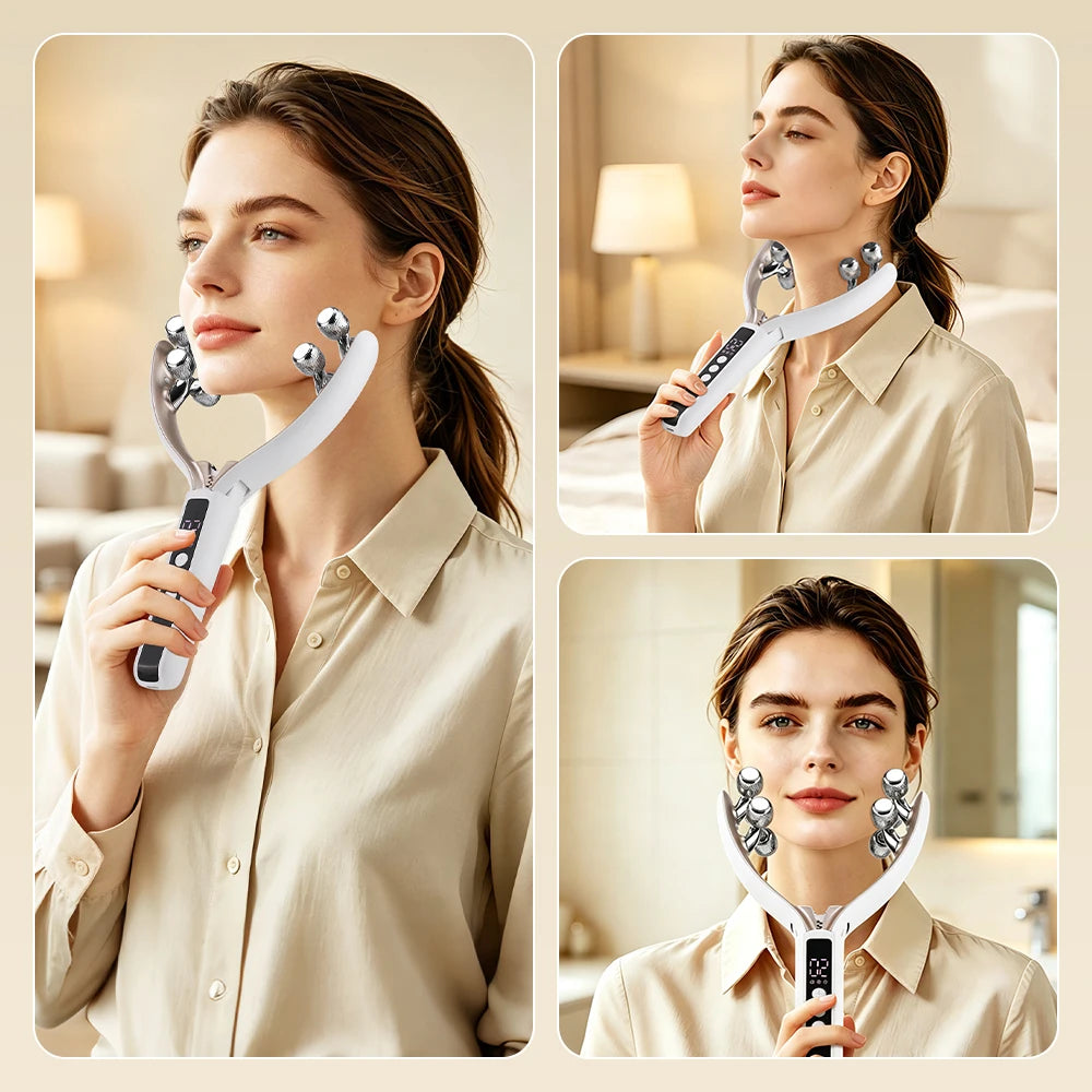 Electric Facial Massager Roller Skin Tightening Contouring Beauty Tool - 12