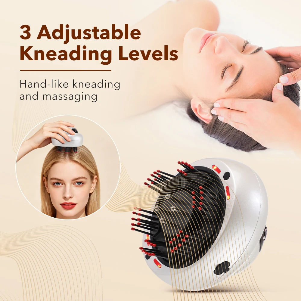 Electric Scalp Massager and Hair Oil Applicator Brush