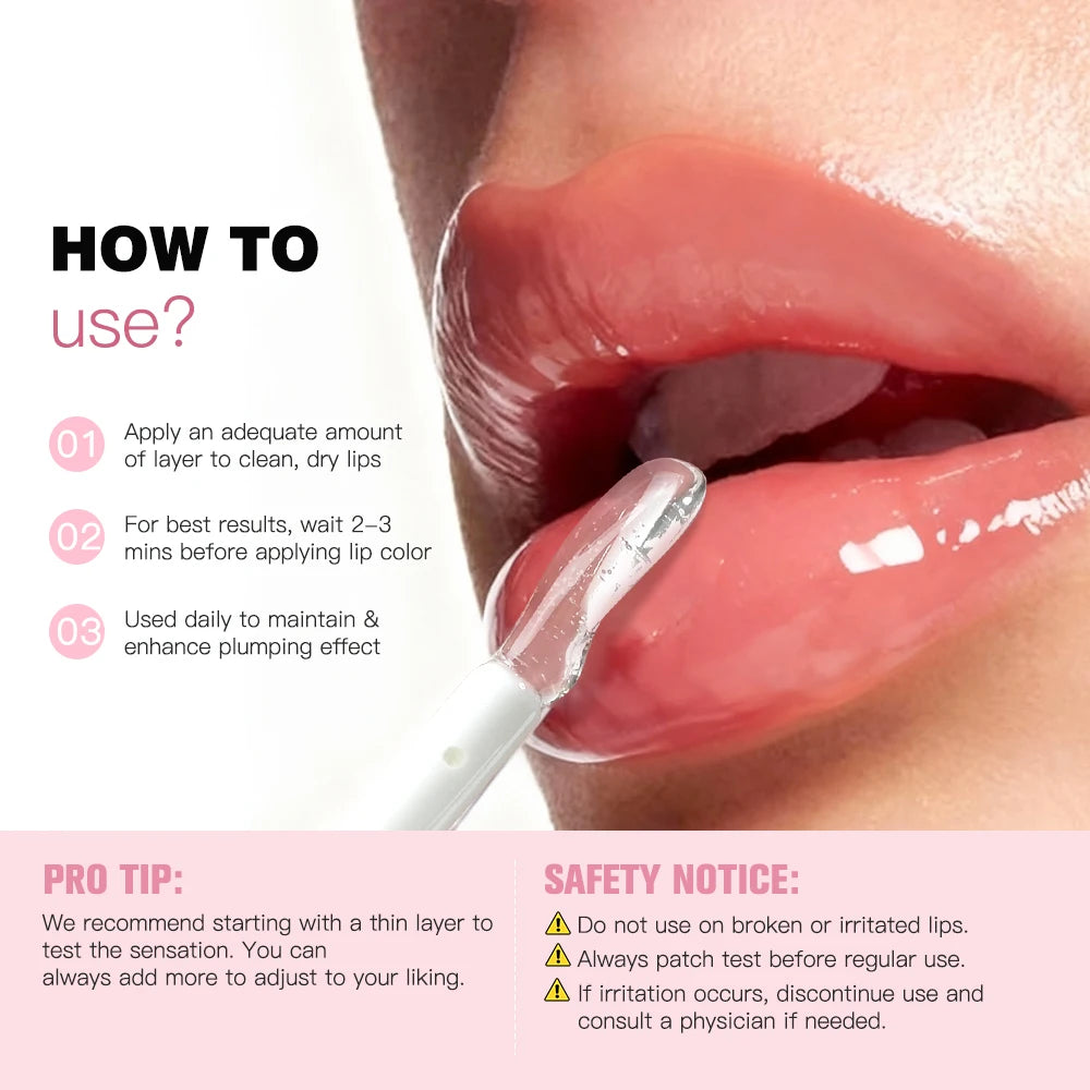 Instant Lip Plumper Gloss Hydrating Lip Volumizer Serum