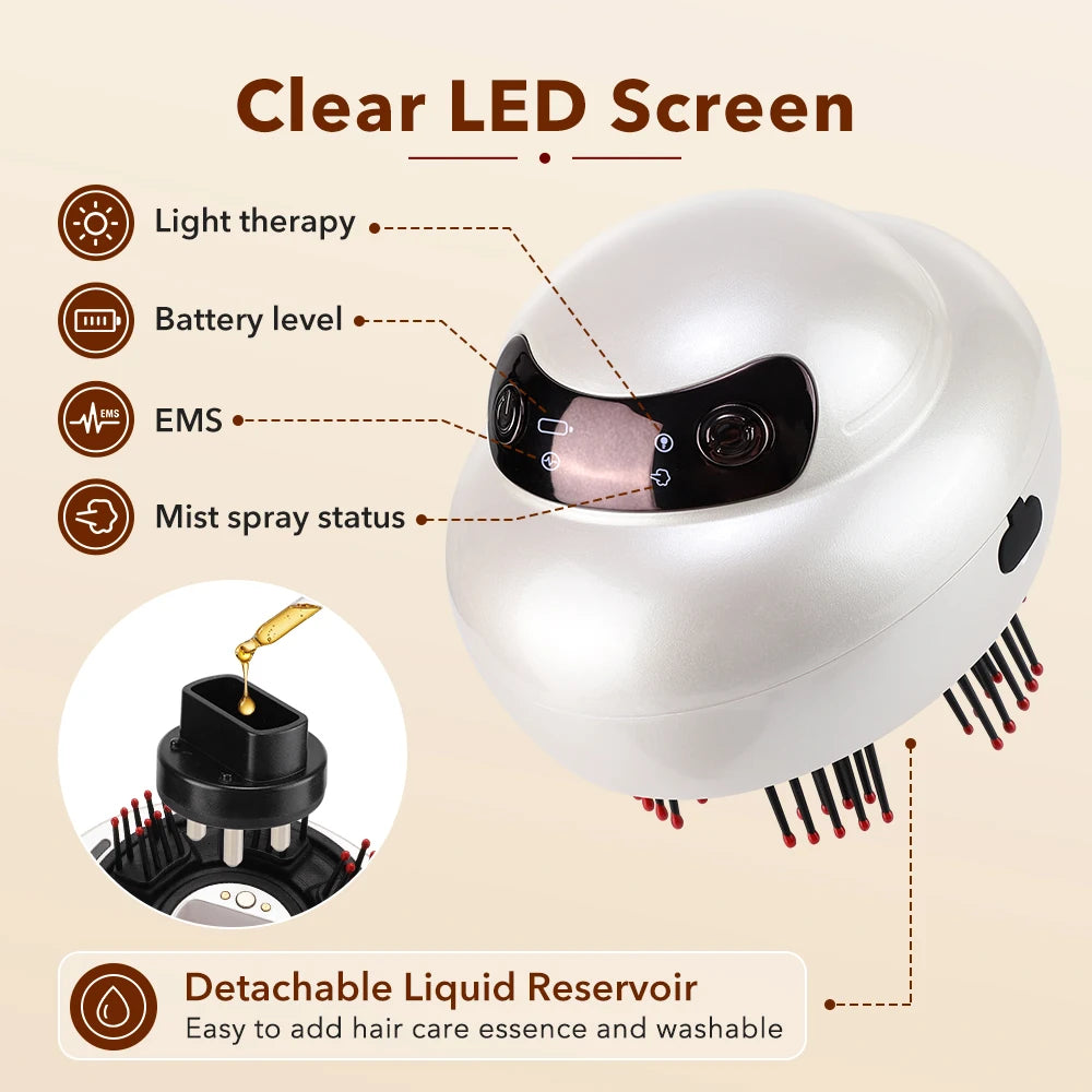 Electric Scalp Massager and Hair Oil Applicator Brush