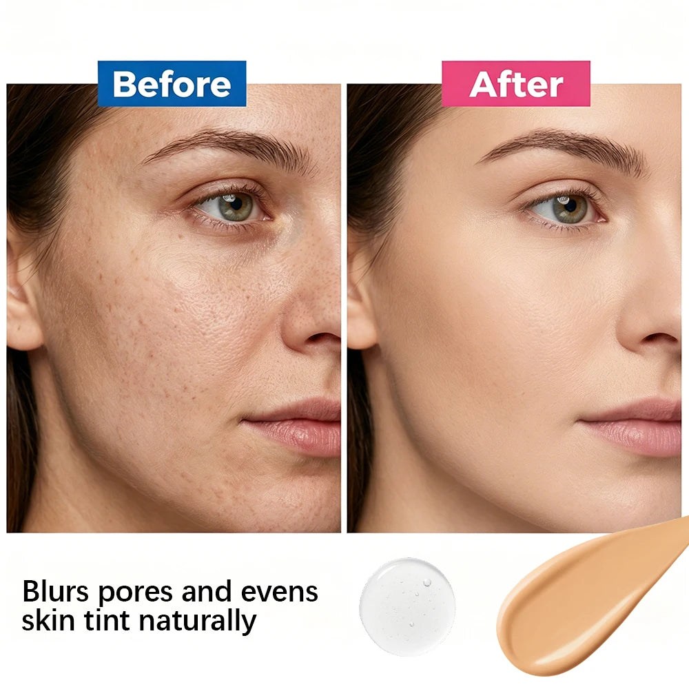Liquid Foundation and Primer Set Long Lasting Face Makeup Combo