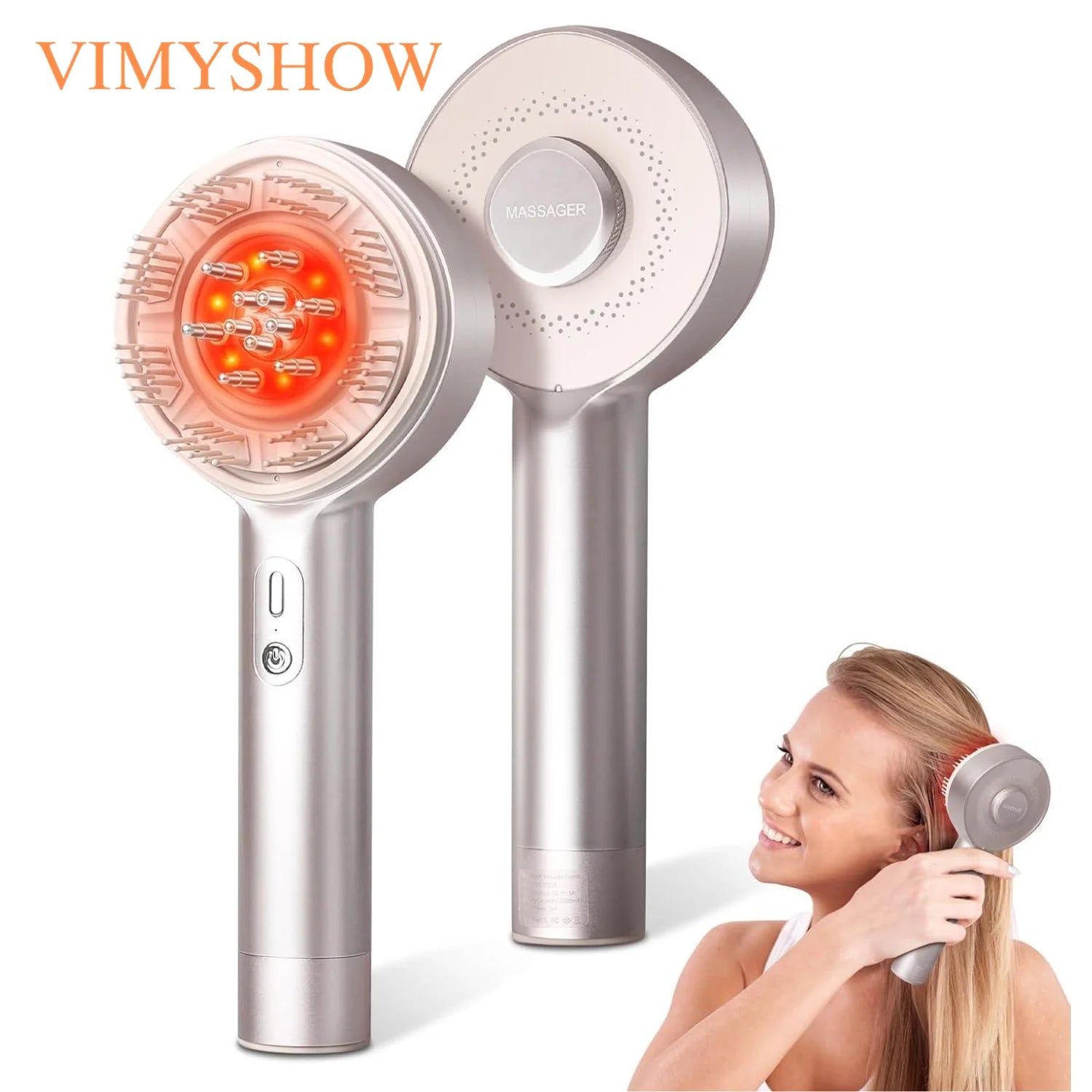Electric Scalp Massager Comb and Hair Oil Applicator Brush - 1