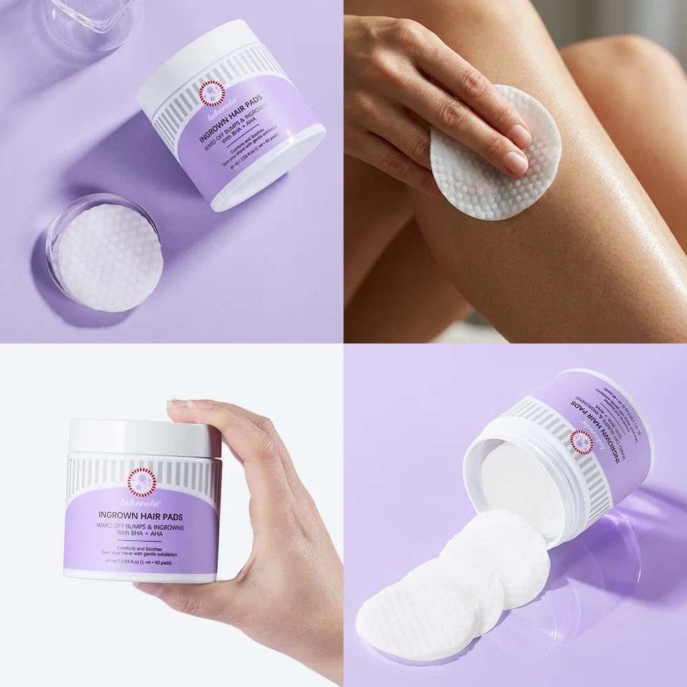 Ingrown Hair Pads and Razor Bump Treatment Exfoliating Wipes