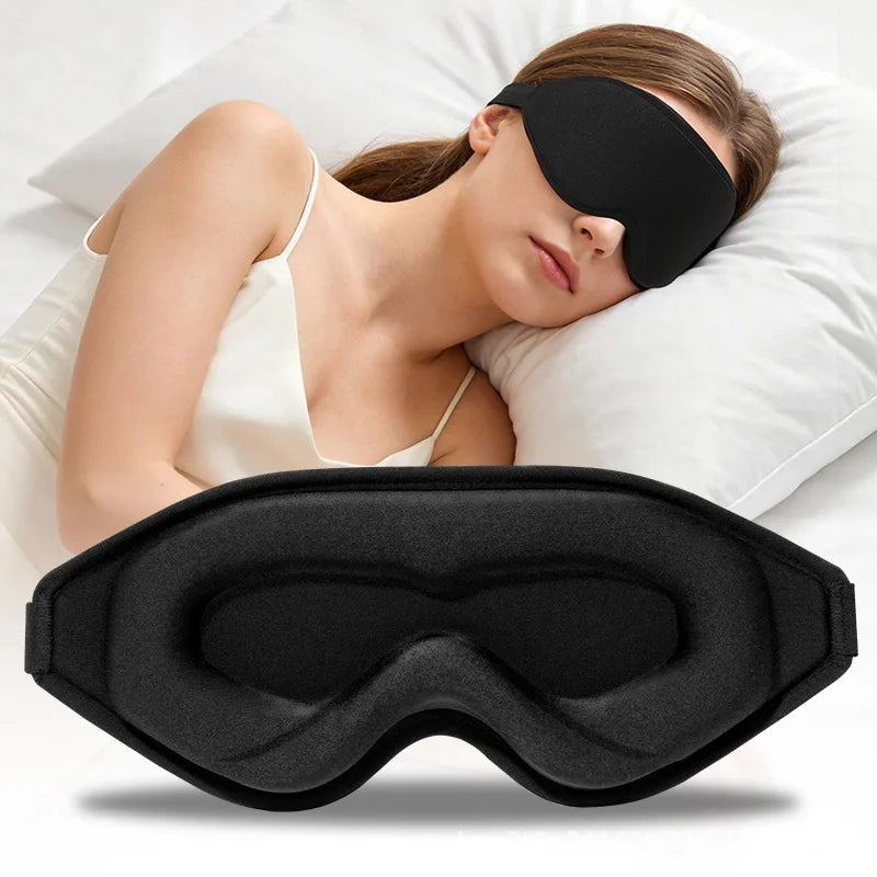 3D Sleep Mask and Contoured Eye Shade for Total Blackout