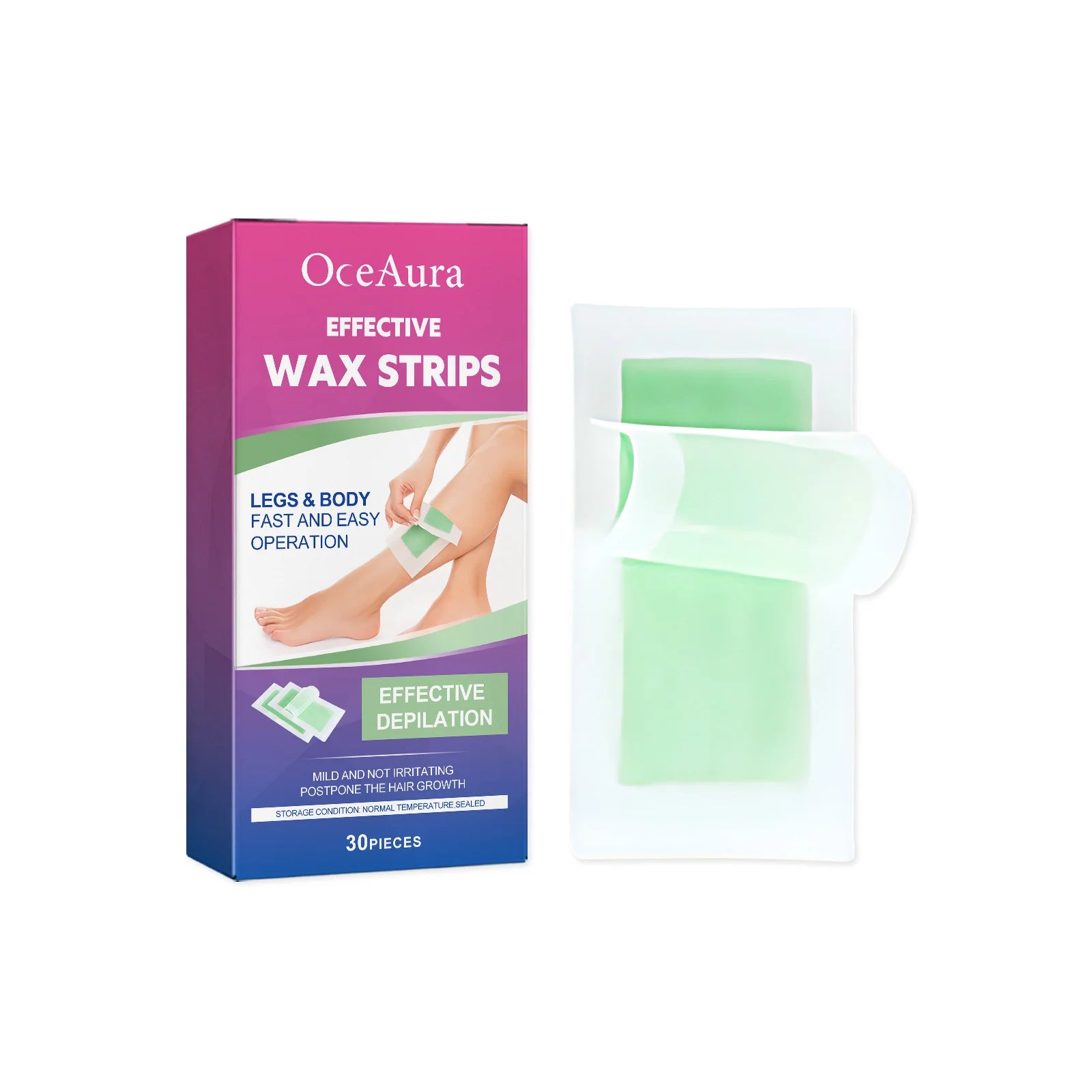 Hair Removal Wax Strips Full Body Depilatory Strips - 19