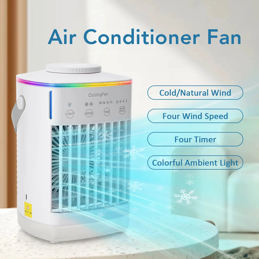 Portable Air Cooler and Desktop Misting Fan for Personal Cooling - 1