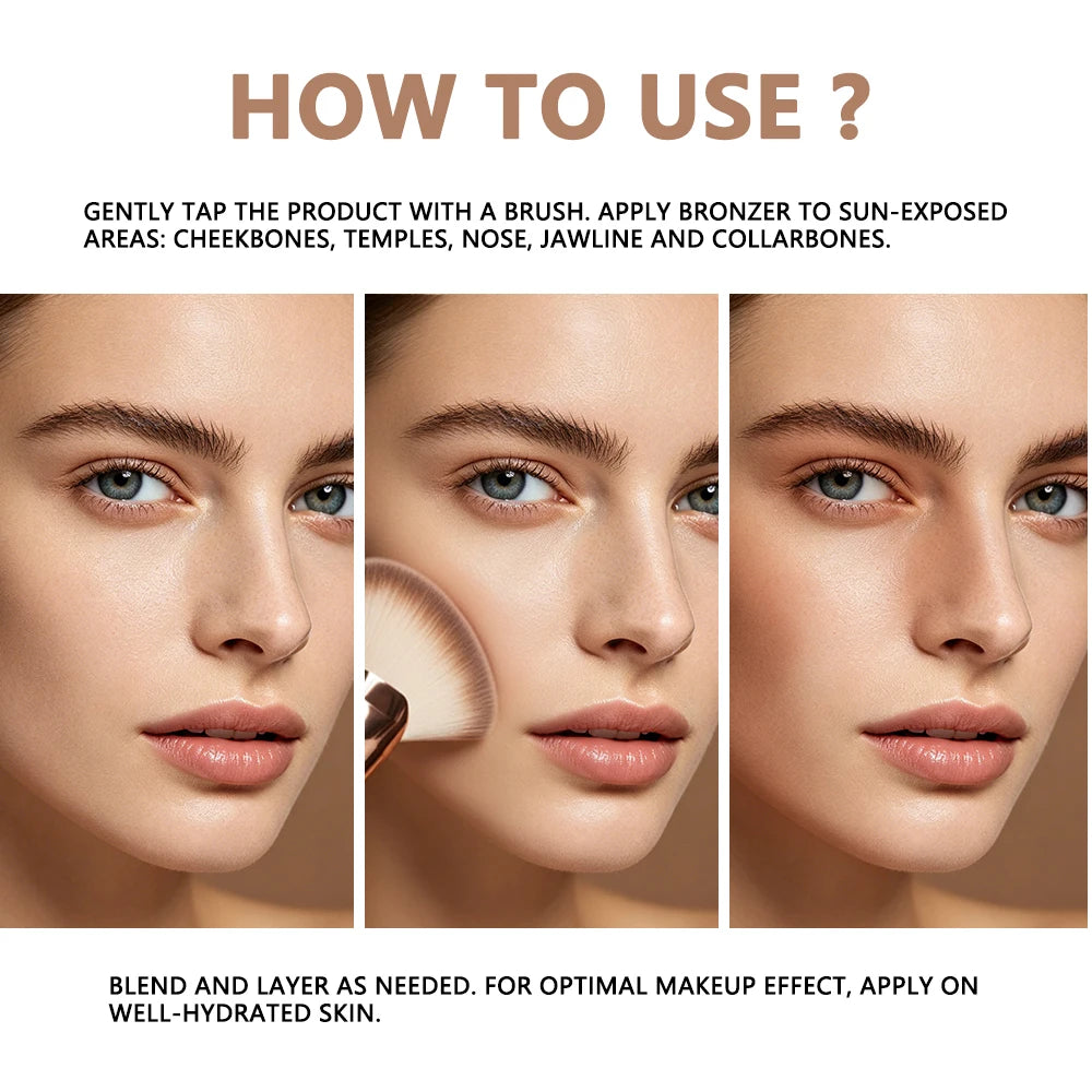 Pressed Bronzer Powder Matte Contour Makeup - 12
