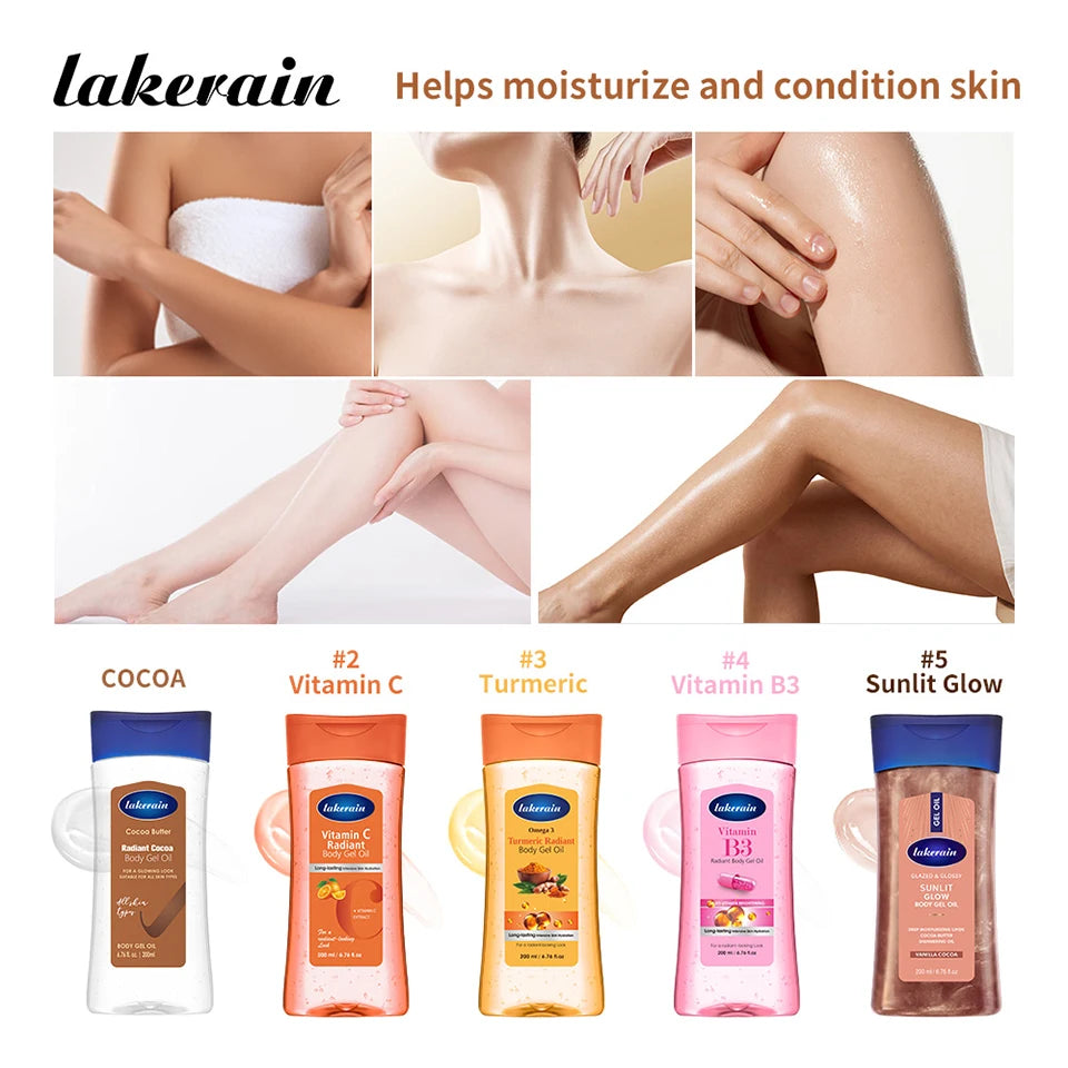 Radiant Body Gel Oil Hydrating Shimmer Moisturizing Skin Care Treatment - 7