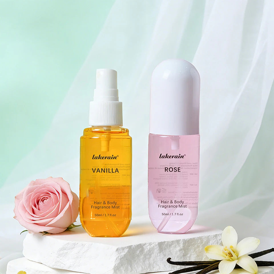 Vanilla and Rose Fragrance Mist Body Spray for Hair and Skin - 19