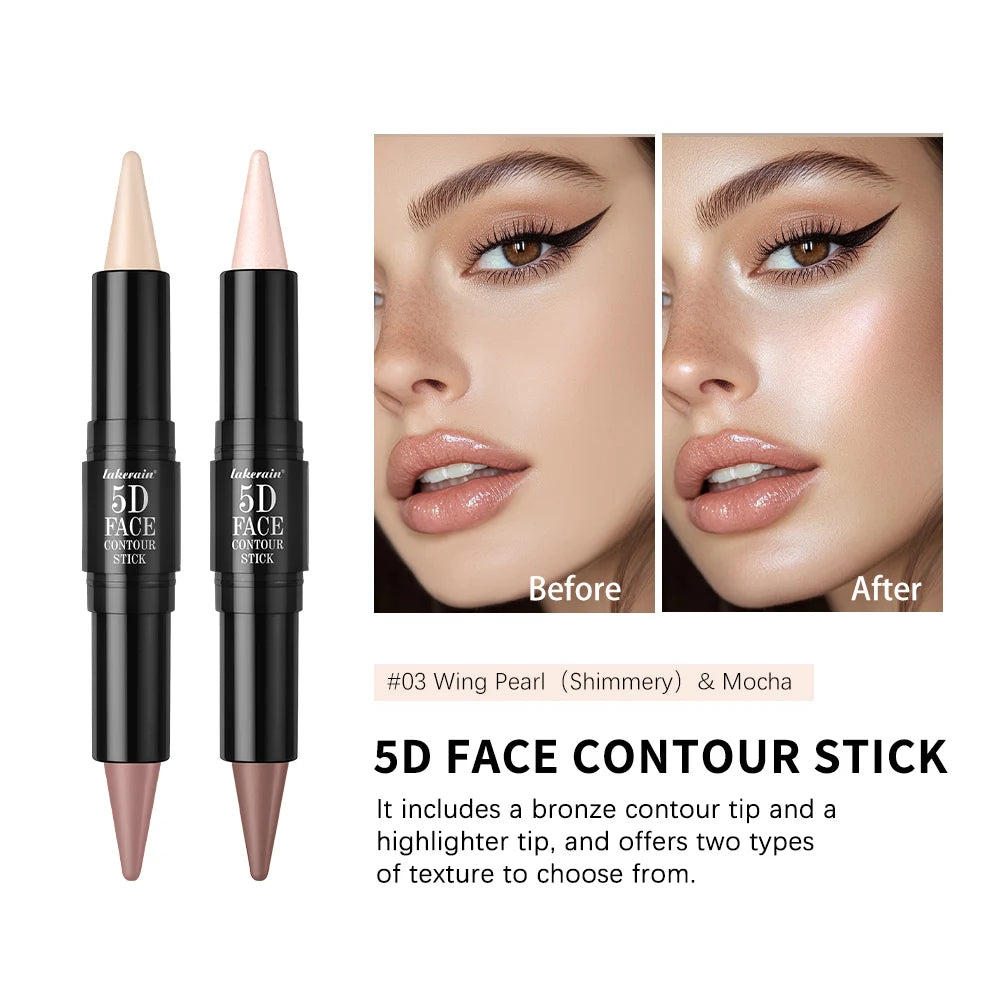 Dual Ended Contour Stick Bronzer and Highlighter Makeup Pen
