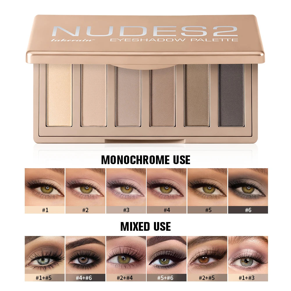 6 Color Eyeshadow Palette Matte Makeup Nude Eye Shadow Kit