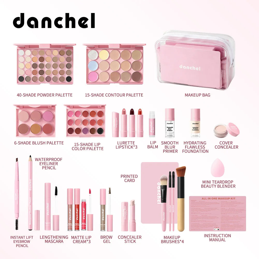 All in One Makeup Kit Professional Cosmetic Set for Face and Eyes