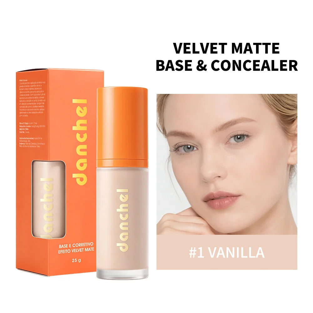 Liquid Foundation and Concealer Buildable Velvet Matte Face Makeup - 21