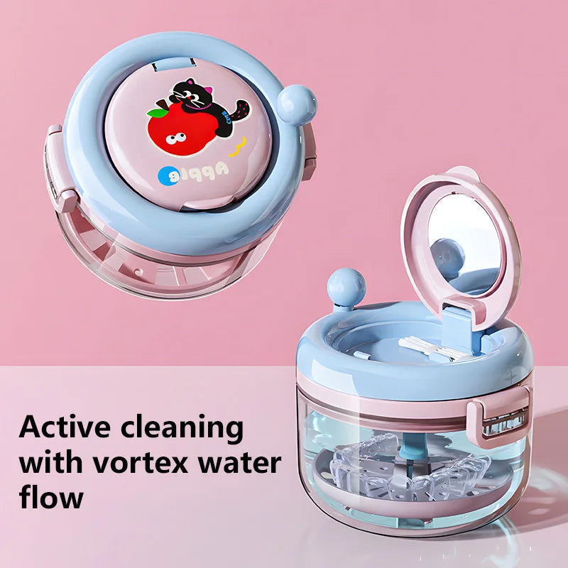 Denture Cleaning Case and Retainer Soaking Container