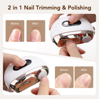 Electric Nail Clipper and Trimmer 2 in 1 Automatic Nail Grinder