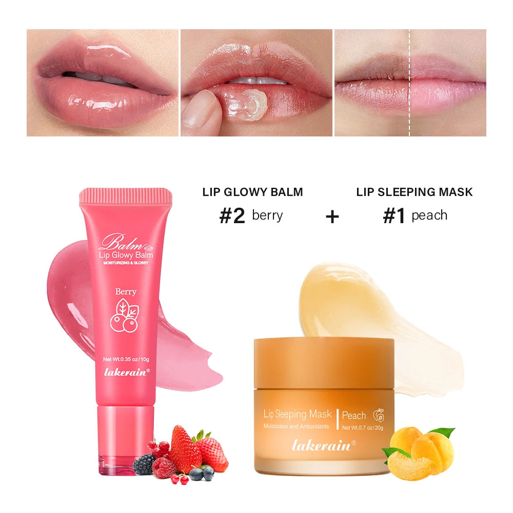Lip Balm and Sleeping Mask Set Moisturizing Lip Care Treatment - 21