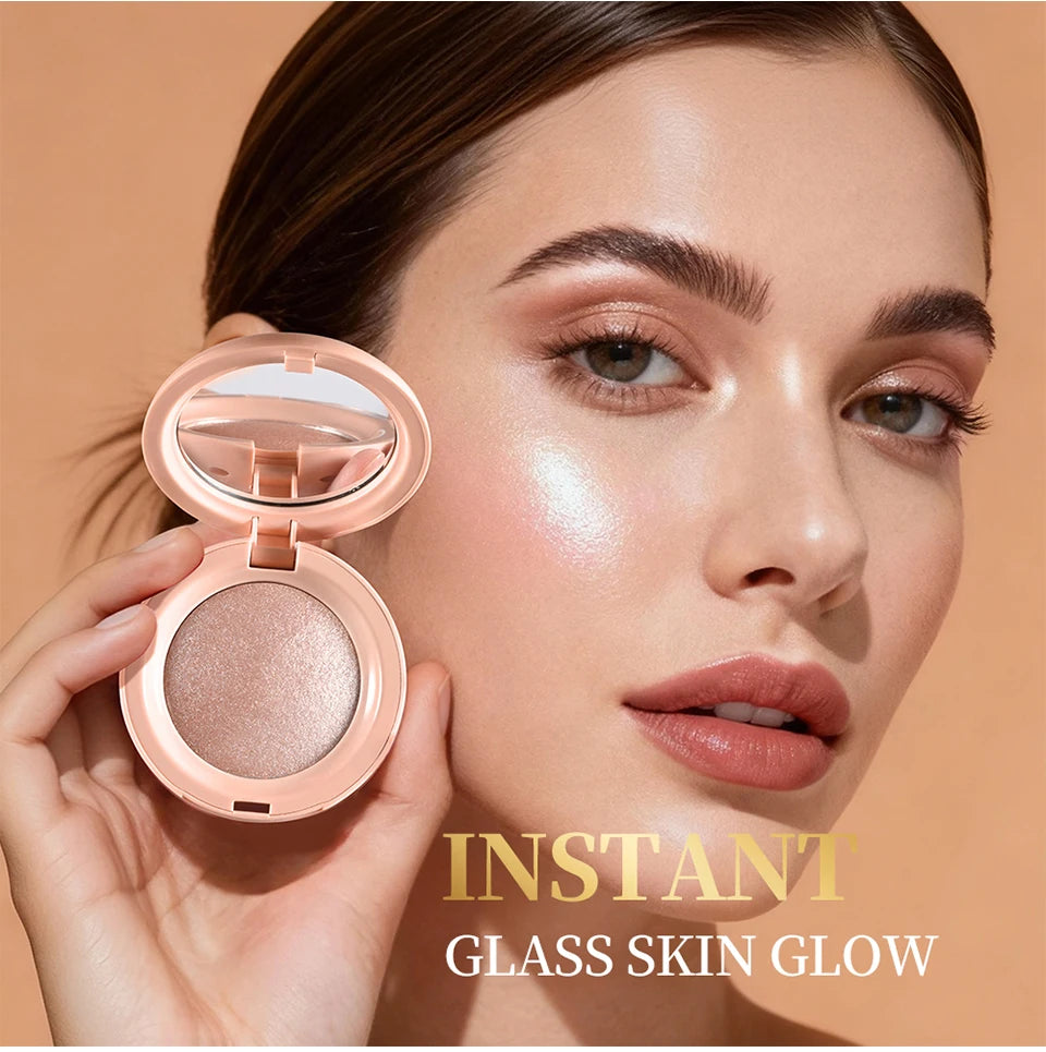 Radiant Highlighter Powder Shimmer Face Bronzer Makeup