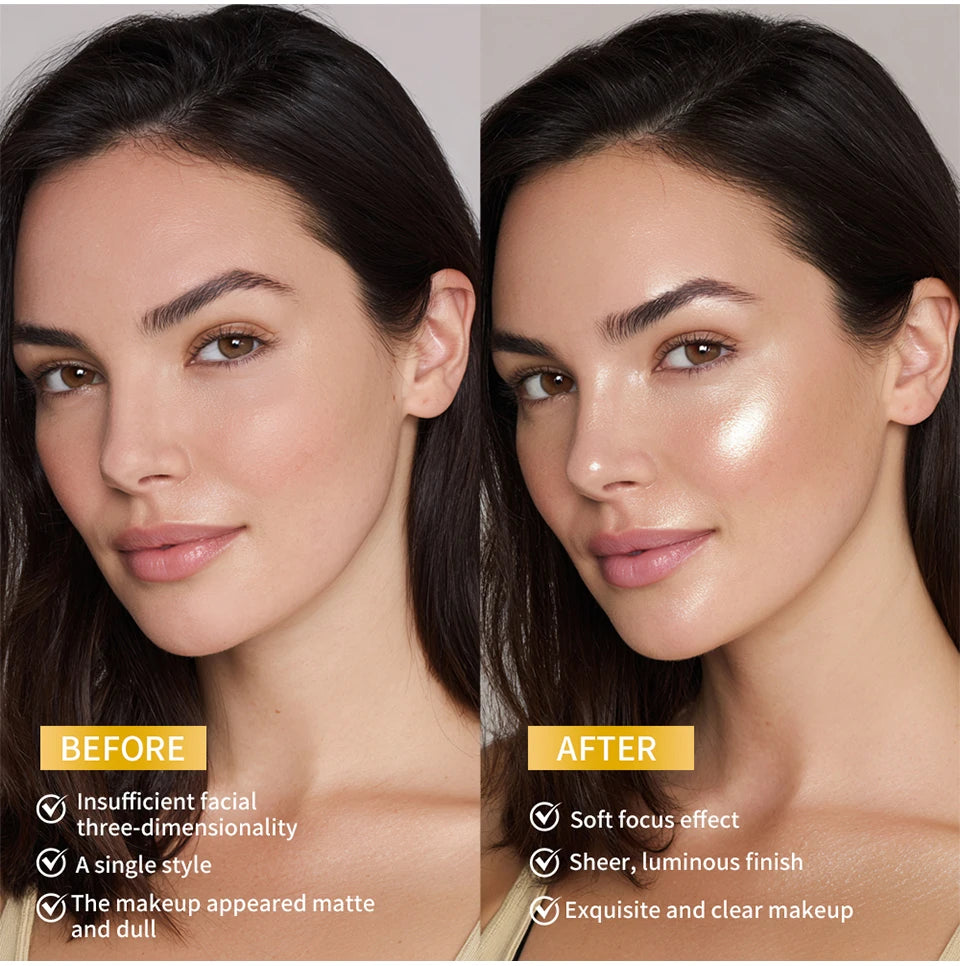 Baked Highlighter Powder Illuminator Face Glow Makeup