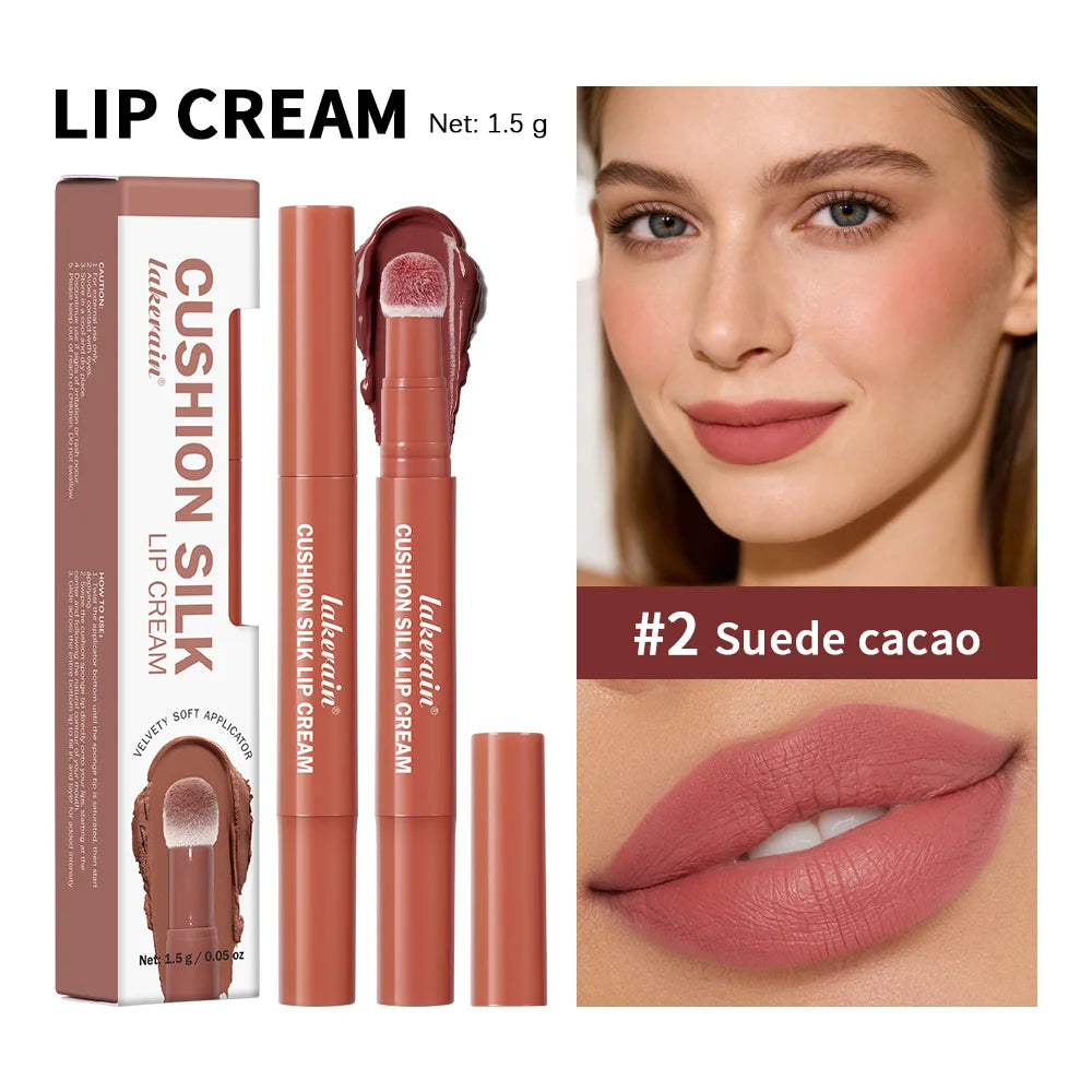 2 in 1 Air Cushion Lip Cream and Blush Waterproof Matte Lip Tint