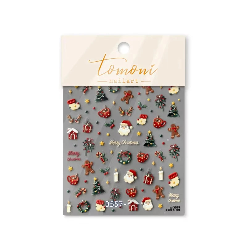 Christmas Nail Stickers Winter Nail Art Decals - 50