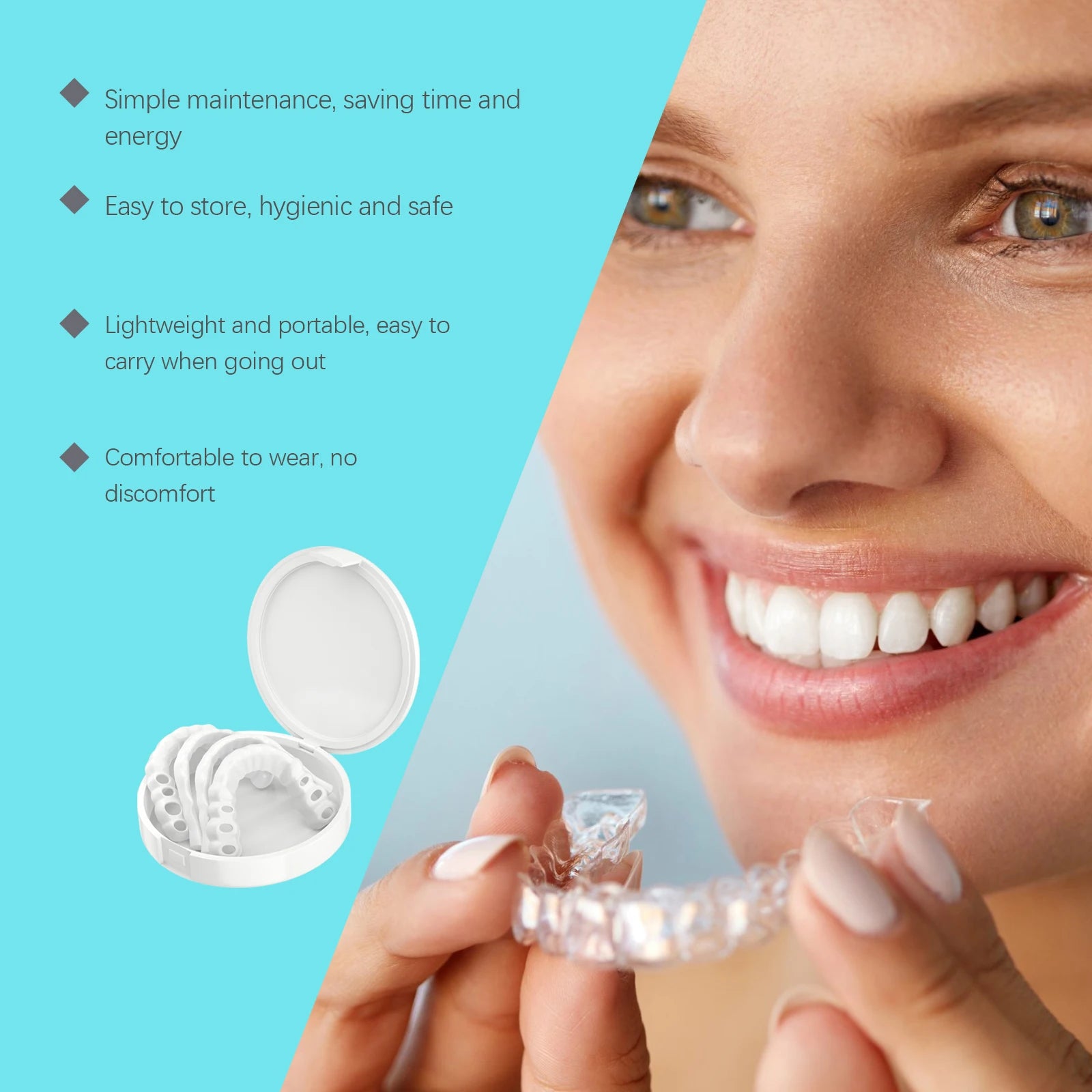 Adjustable Snap Dentures Temporary Teeth Veneers for Natural Smile - 11