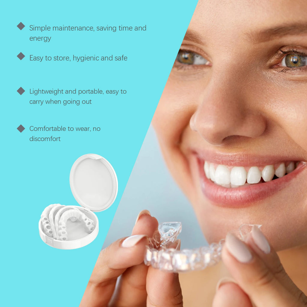 Adjustable Snap Dentures Temporary Teeth Veneers for Natural Smile