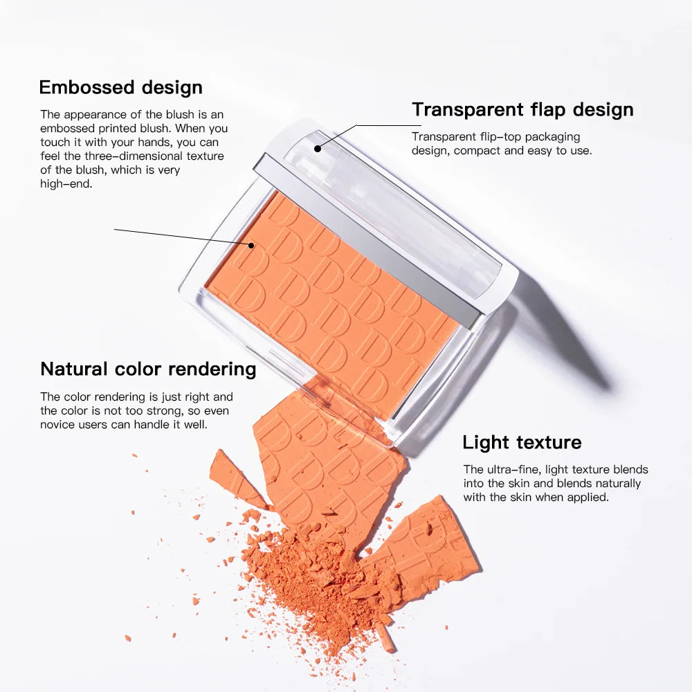 Embossed Blush Palette Matte Face Powder Blusher