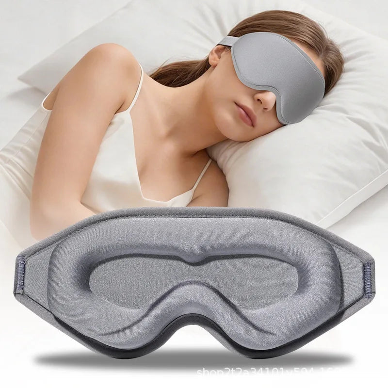 3D Sleep Mask and Contoured Eye Shade for Total Blackout