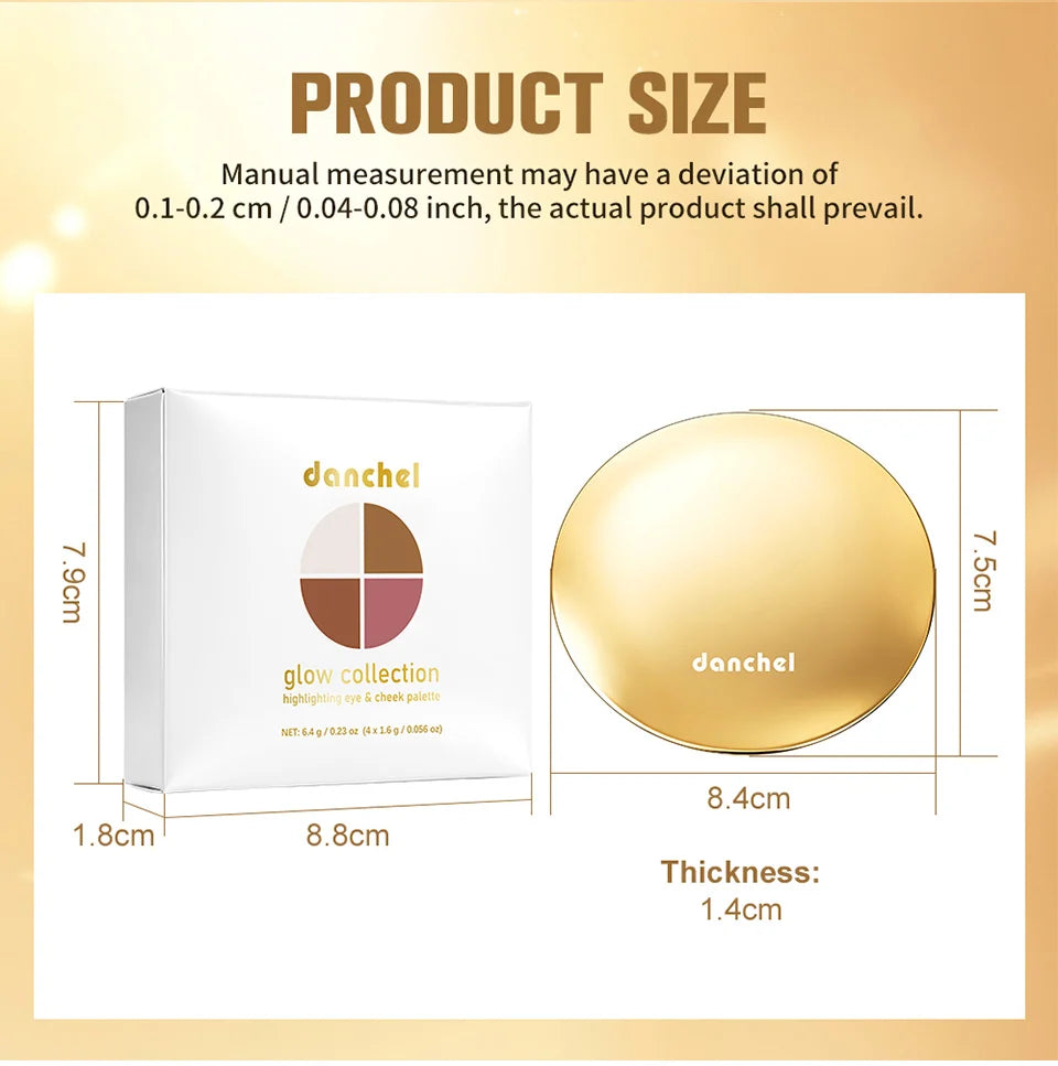 Highlighting Eye and Cheek Palette Shimmer Face Makeup Bronzer