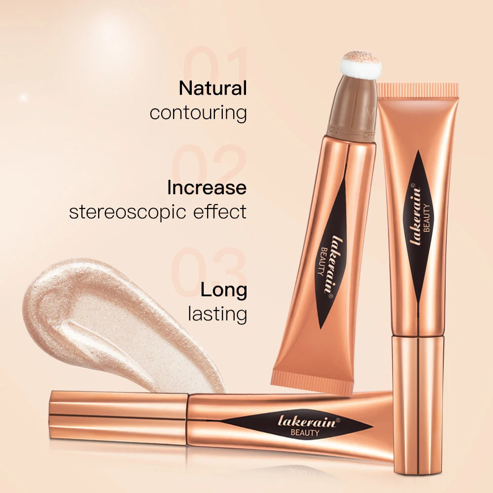 Liquid Face Contour Wand Stick Makeup Highlighter and Blusher - 4