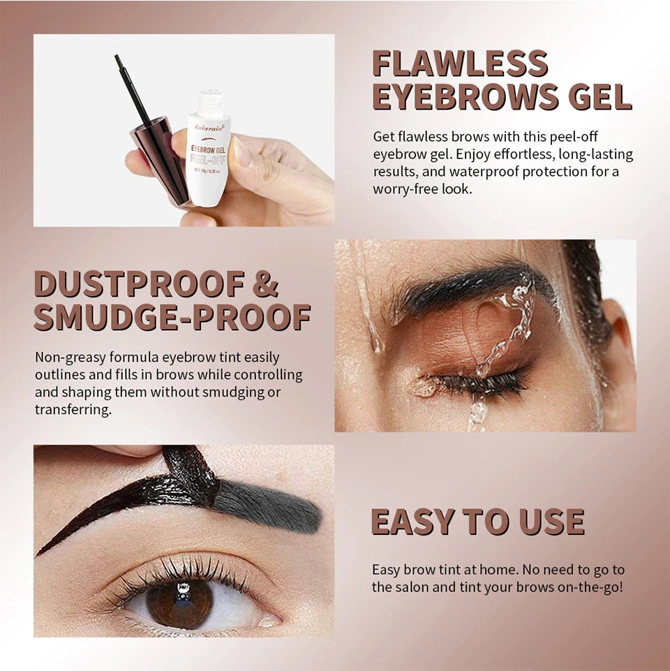Peel Off Eyebrow Gel Waterproof Brow Tint Tattoo Cream - 11