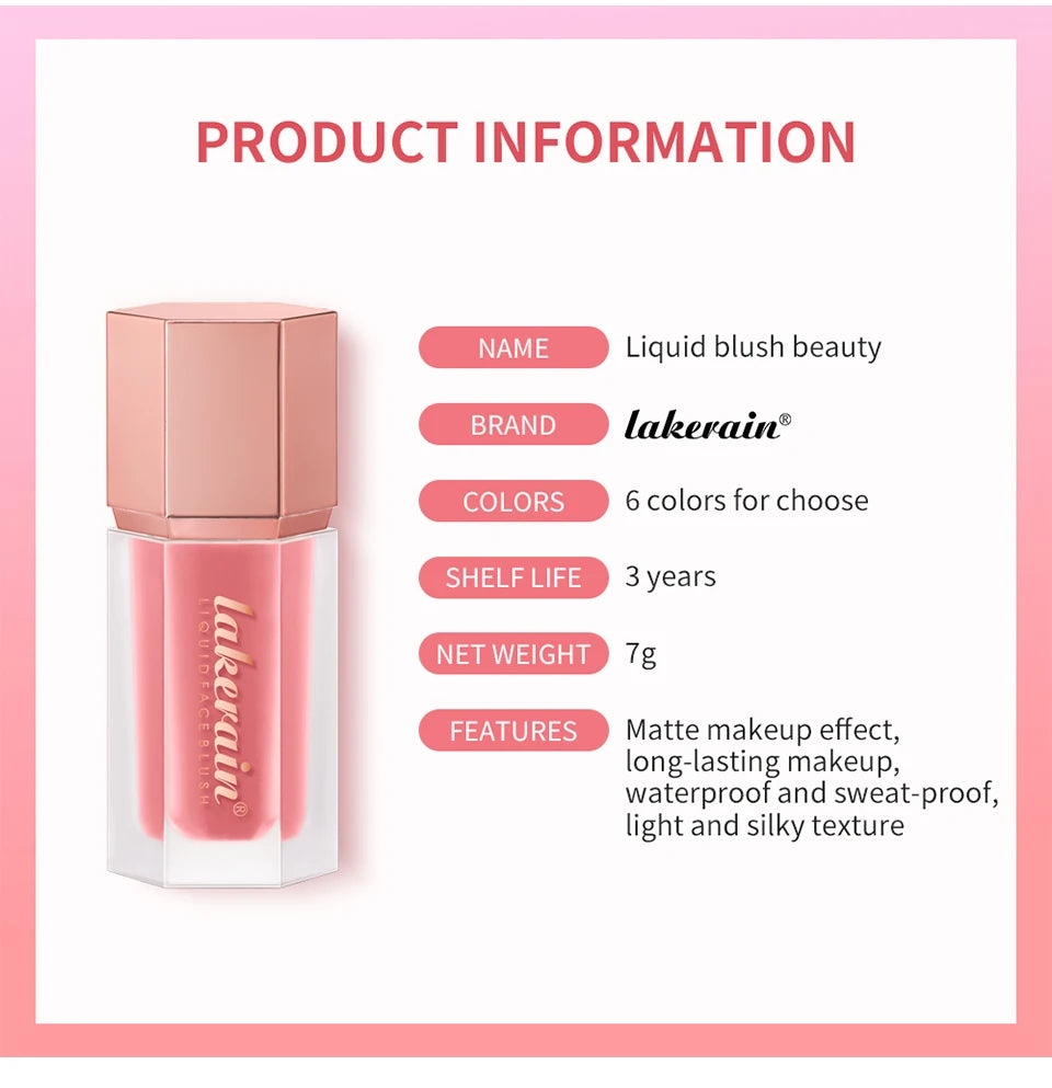 Liquid Blush Face Cheek Tint Long Lasting Matte Makeup - 15