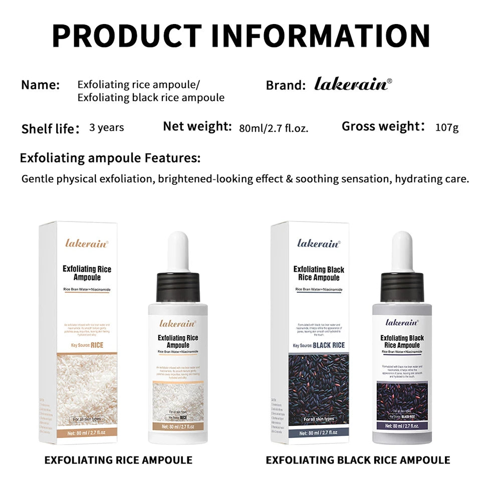 Rice Exfoliating Essence Face Peeling Serum for Brightening Skin