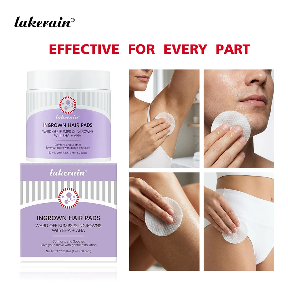 Ingrown Hair Pads and Razor Bump Treatment Exfoliating Wipes - 1