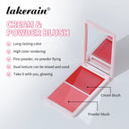 2 in 1 Cream and Powder Blush Face Blusher Makeup Palette