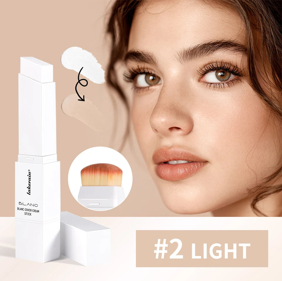 Cream Foundation Stick with Built-in Brush Makeup Base